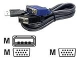 TRENDnet 10ft USB/VGA KVM cable (3.1m) (male to male)