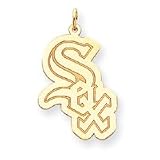 14K Chicago White Sox Med Polished Logo Charm