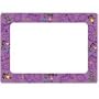 Sunshine Girl 4" x 6" Magnetic Postcard Picture Frame, 'Stick Figure Friends', Frame color: Purple
