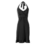 FlirtyHalterMaternityandNursingTopDress-Black