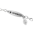 Stainless Steel Dallas Cowboys Logo Dangle ID Bracelet