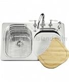 Large/Medium Self-Rimming Kitchen Sink w/Three-Hole Faucet Punching K-3224-3
