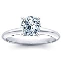 1.08 Carat F/SI1 Round Certified Diamond Solitaire Engagement Ring in Platinum