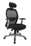 Dakota Designs 2UMV7 Midback Mesh Chair w/Headrest, Blk