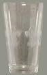 Individually Hand Etched Fleur De Lis Ring Tumbler Glass 7"H Set / 4
