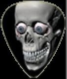 Its Alive! In Motion Guitar Picks; Bug-eyed skeleton
