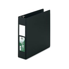 Samsill 16360 Antimicrobial Locking D-Ring Binder For 11 X 8-1/2 Sheets, 2 Cap., Black