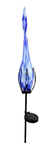 Red Carpet Studios Solar Light with Stake, Blue and White Swirls