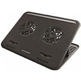 Gear Head Dual-Cool Notebook Cooling Stand - Silver with Black Accents (CFS4200BLK-CP4)