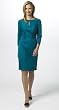 KAY UNGER RUCHED-FRONT KNIT DRESS