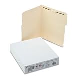 S J Paper S11531 S J Paper Watr/Papr Cut-Resist Fldrs W/Fastnr, 1/3 Cut, Top Tab, Ltr, MLA, 50/Bx