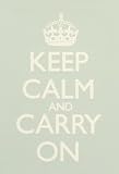Keep Calm and Carry On Seagreen Poster Print WWII Vintage Art Reproduction 23.4 x 16.5