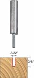 Freud 04-098 3/32-Inch Diameter by 3/8-Inch Double Flute Straight Router Bit with 1/4-Inch Shank