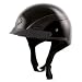 Men's Black Titanium Chrome Half Helmet - Fiberglass shell with D-ring chin strap and two vents in the front. Replacement visor and face shield available. Helmet bag included. Harley-Davidson graphics. Meets DOT requirements. HJC, 2 lbs. 5 oz. 98257-08VM