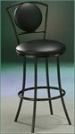 Narissa NA219 Swivel Bar Stool - Midnight Ebony with Leather Touch Black