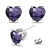 1.34 Ct Amethyst Scroll Stud Earrings in 18K White title=