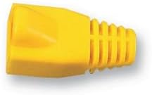 MH CONNECTORS RJ45SRB-YELLOW STRAIN RELIEF, MH RJ45 PLUG, YELLOW (50 pieces)