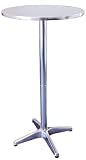Alu Bistrotisch höhenverstellbar Aluminium Stehtisch