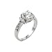 Beautiful Sterling Silver Round Engagement Ring With Cubic Zirconia