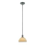 Royce Lighting RP2230/1-27 LaMesa Mini Pendant Peruvian Bronze with Sepia Tinted Globe