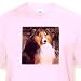Sable Border Collie - Light Pink Infant Lap-Shoulder Tee (6M)