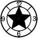Giant 47.5 Inch Diameter Hand-crafted Tower Wall Clock (Arabic Quad Numerals, Star St...