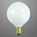 25 WATT WHITE VANITY GLOBE LONG LIFE DECORATIVE LIGHT BULB G16.5