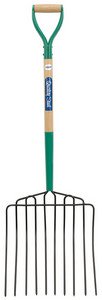 Draper 22027 10-Prong Manure Fork with Wood Shaft and MYD Handle