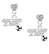 Silver "Kick Like a Girl" with Enamel Soccer Ball - Silver Plated Mini Heart ...
