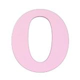 8-Inch Wall Hanging Wood Letter O Pink