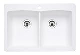 Blanco Blancodiamond Silgranit Double Bowl Undermount Kitchen Sink