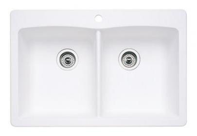 Blanco Blancodiamond Silgranit Double Bowl Undermount Kitchen Sink