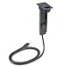 HON One-Outlet Pull-Up Electrical Outlet, 6ft Cord, 8-1/2 x 2-7/8 x 1-7/8, Charcoal (...