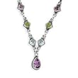 .925 Silver & Semi-Precious Stone Necklace- 17.5"