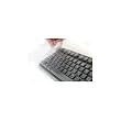 Arabic English by DC Bilingual Black Wired USB Computer Keyboard - Black Keys with Vivid Blue Arabic and White English Characters Letters - Bundled With The Keyboard Cover for Protection from Liquids, Dirt, Dust and Contaminants