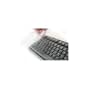 Arabic English by DC Bilingual Black Wired USB Computer Keyboard - Black Keys with Vivid Blue Arabic and White English Characters Letters - Bundled With The Keyboard Cover for Protection from Liquids, Dirt, Dust and Contaminants