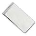 Rhodium-plated Satin Rectangle Money Clip