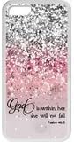 God Is Within Her, She Will Not Fail Psalm -Bible Verse Pink Sparkles Glitter Skin Protector Colorful Pattern Hard Back Case Cover Fit for Iphone 5 and 5s