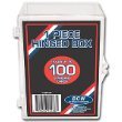 BCW Hinged Box 100 Count - Baseball, Football, Basketball, Hockey, Golf, Single Sports Cards Top Load - Sportcards Card Collecting Supplies