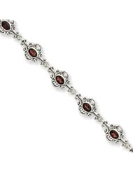 Sterling Silver Garnet Bracelet