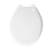 Church 380SLOW White elongated closed front slow-close lift-off plastic toilet seat w...