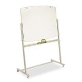 Mobile Reversible Easel with 2-Sided Total Erase Marker Board, 4'x3', Neutral QRT3430TE