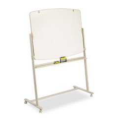 Mobile Reversible Easel with 2-Sided Total Erase Marker Board, 4'x3', Neutral QRT3430TE