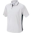 Men's Color Blocked Wicking Polo, White/Slate Men's Color Blocked Wicking Polo, White/Slate