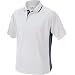 Men's Color Blocked Wicking Polo, White/Slate