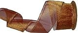 Ribbon Burgundy Gold Shimmer Wired