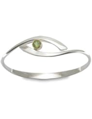 Ed Levin, Sensational Swing Bracelet, Peridot, .925 Sterling Silver & 14K Gold, Sizes S - L, Expandable