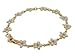 18K Yellow Gold White w Pink Enamel Flower
