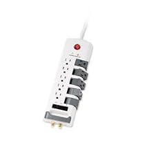 Rotating Surge Protector,2880 Joules,10 Outlets,6,White