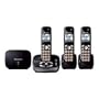 Panasonic KX-TG4053B DECT 6.0 PLUS Expandable Digital Cordless Phone with Answering System & Range Extender, Black, 3 Handsets